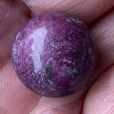 Ruby Sphere Natural 20mm | Fluorescent Ruby Crystal Orb 85ct