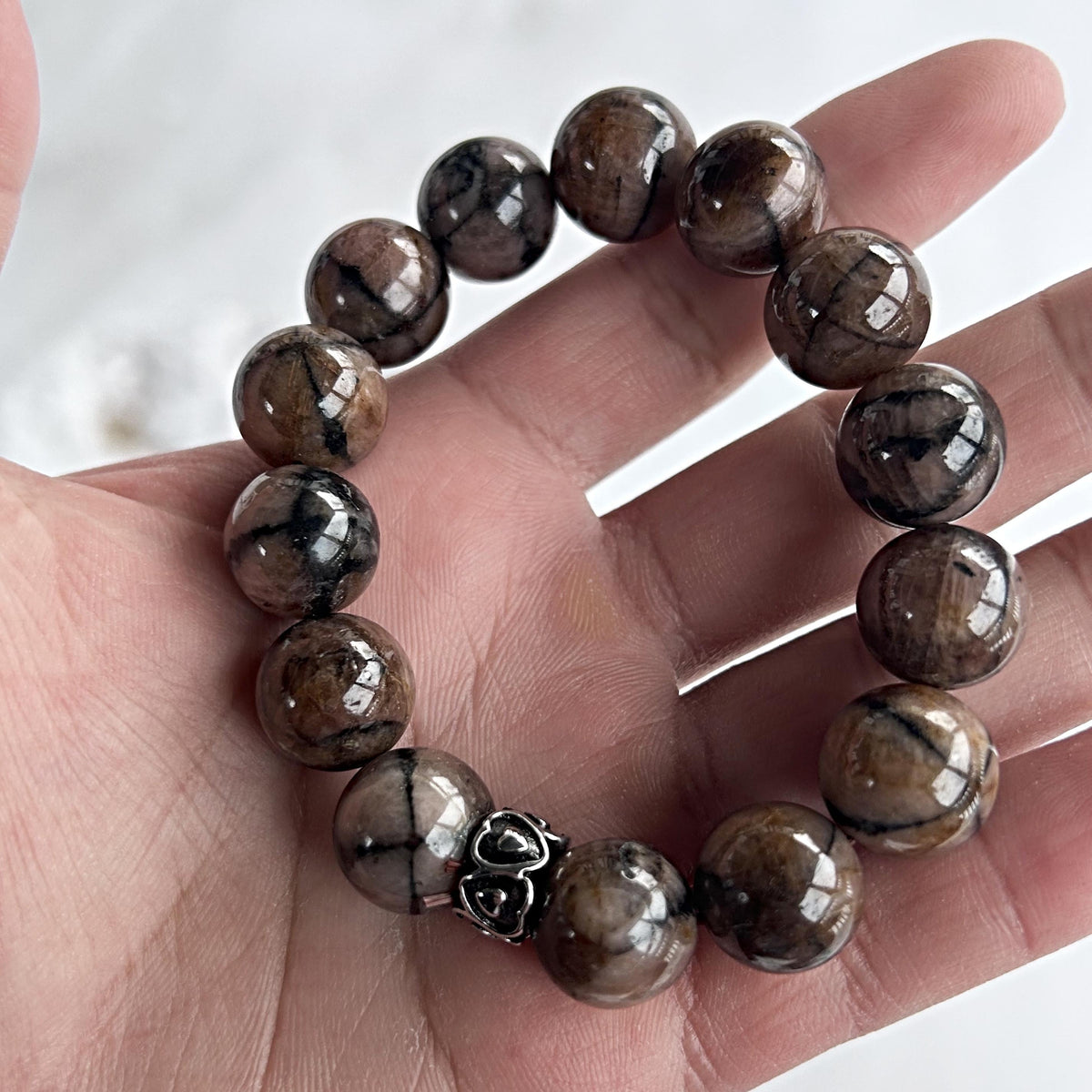 andalusite chiastolite bracelet