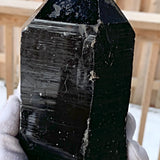 Large morion quartz crystal