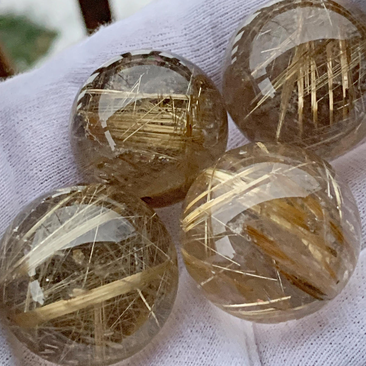 Rutilated Quartz Sphere | Golden Rutile Crystal Ball 25mm