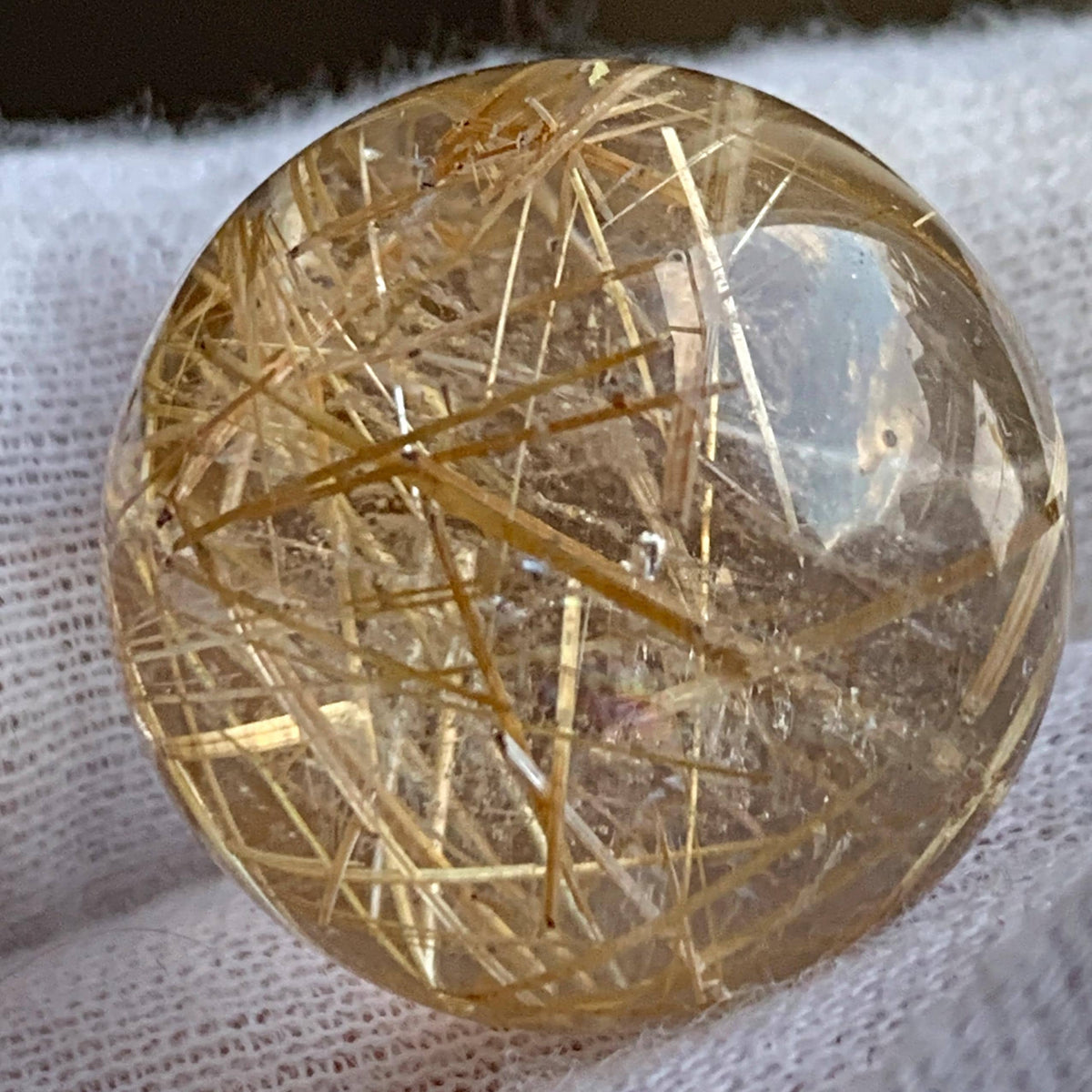 golden rutile crystal