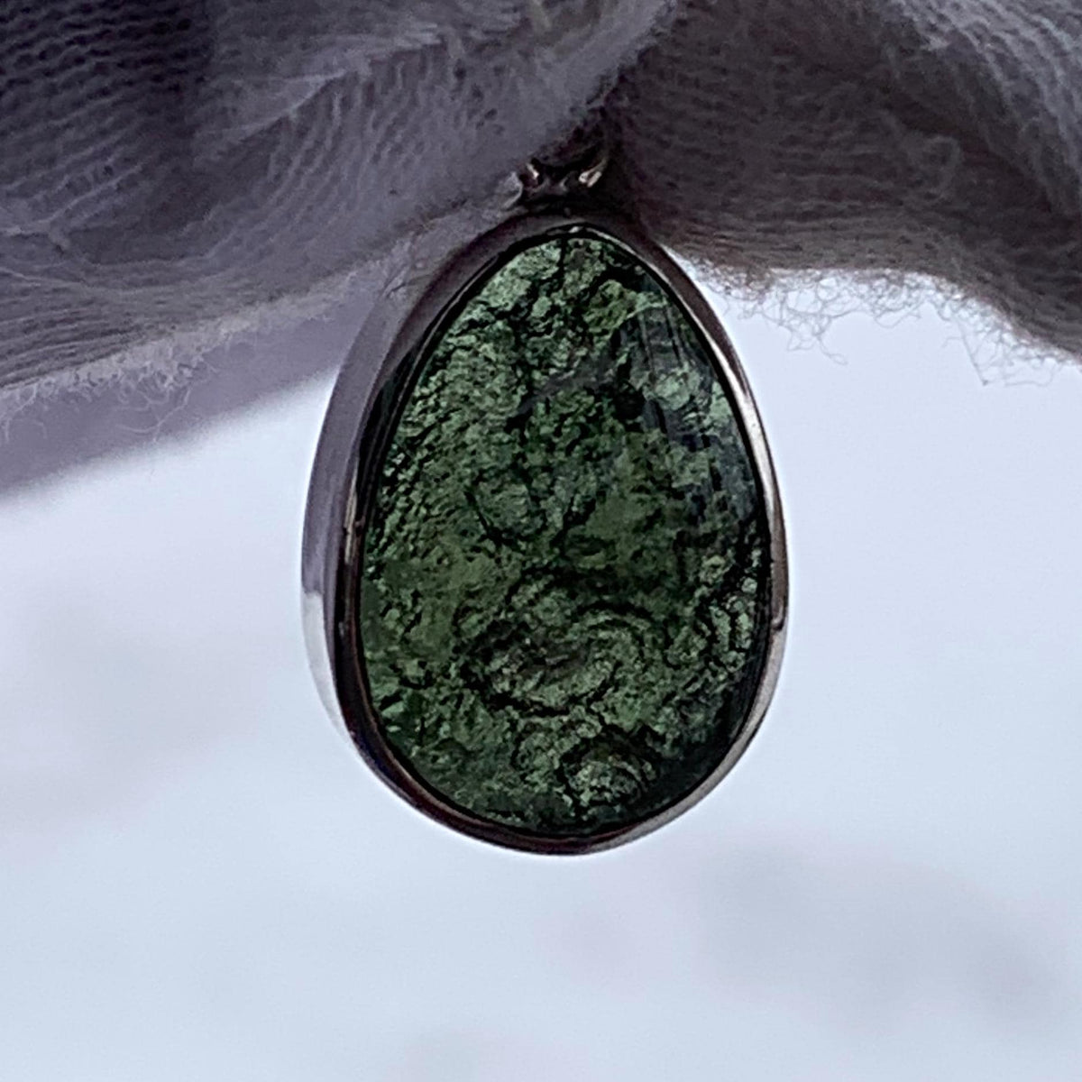 Moldavite Pendant Double Sided | Polished & Raw Dual-Sided Natural