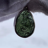 Moldavite Pendant Double Sided | Polished & Raw Dual-Sided Natural