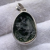 Authentic Czech moldavite pendant close up