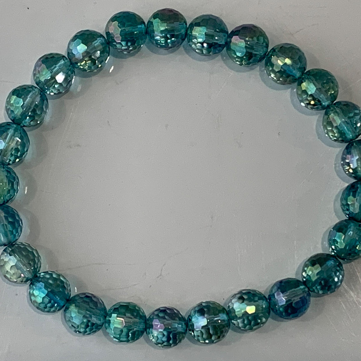 faceted aura quartz bracelet