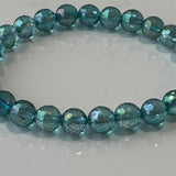 Aqua Aura Bracelet 10mm Faceted Quartz 125 Micro Facets