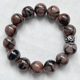 Chiastolite Bracelet 14mm Natural Cross Stone