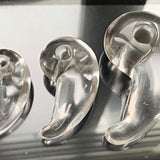 magatama in 3 sizes clear quartz