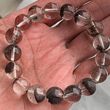 Phantom quartz crystal bracelet close up
