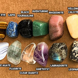 Mixed tumbled crystal stones selection