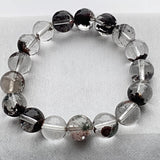 Clear quartz bracelet with phantom growth