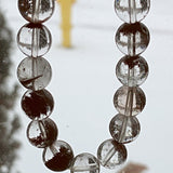 Natural garden quartz bracelet inclusions