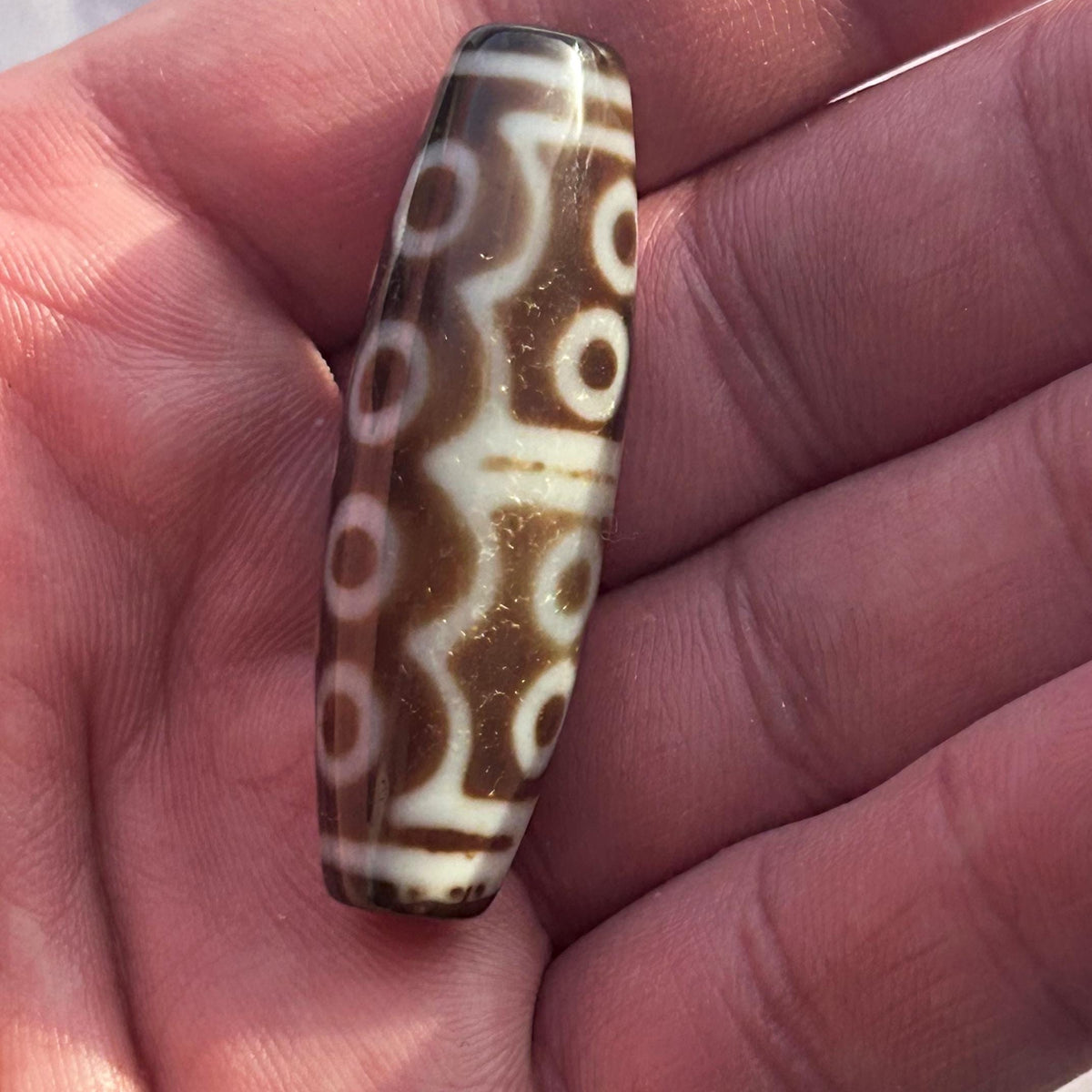 Rare 15 eye Tibetan dzi bead agate