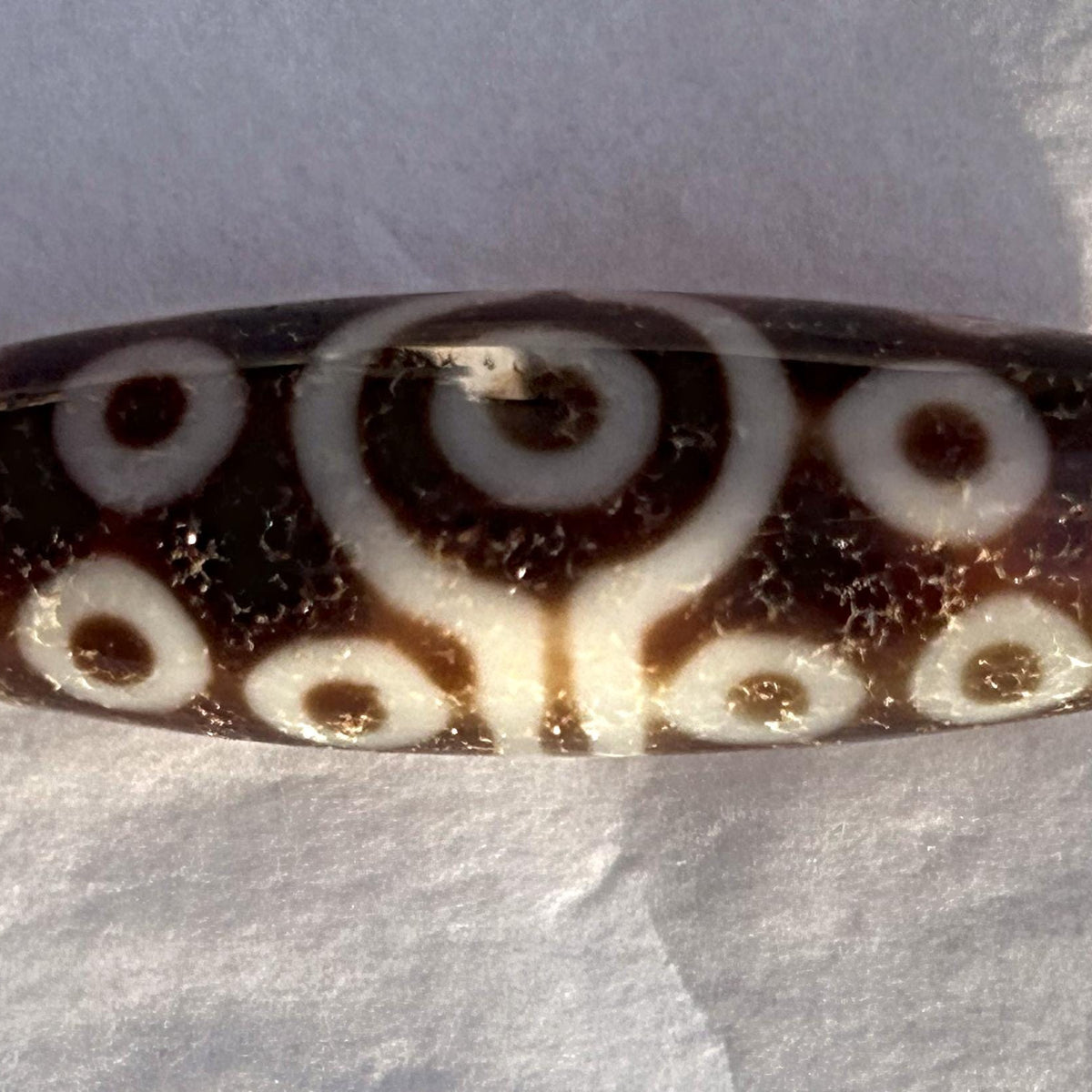 Rare 15 eye Tibetan dzi bead agate