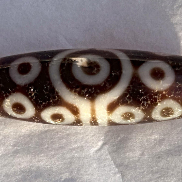 Rare 15 eye Tibetan dzi bead agate
