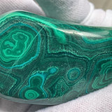 Malachite Polished Freeform: Natural Banded Crystal Specimen for Transformation