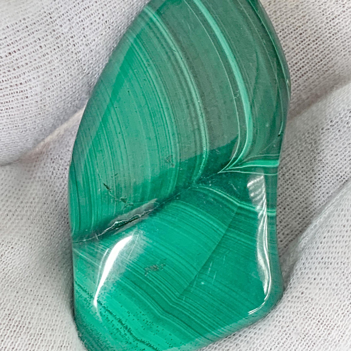 Malachite Polished Freeform: Natural Banded Crystal Specimen for Transformation