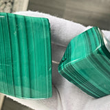Banded malachite polished freeform