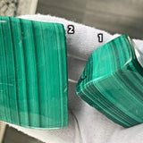 Banded malachite polished freeform