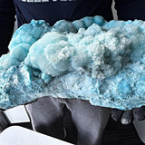 Massive blue aragonite cluster for luxury collection Wenshan