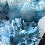 Blue aragonite stalactite cluster and acicular formation