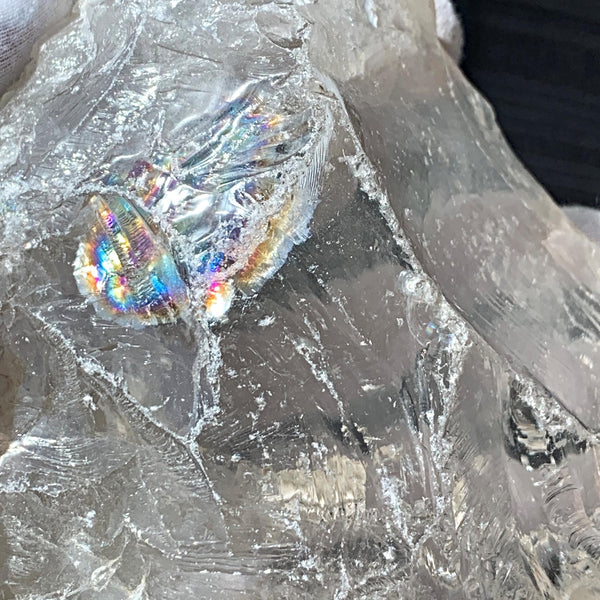 Natural rainbow quartz specimen