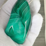 Malachite Polished Freeform: Natural Banded Crystal Specimen for Transformation