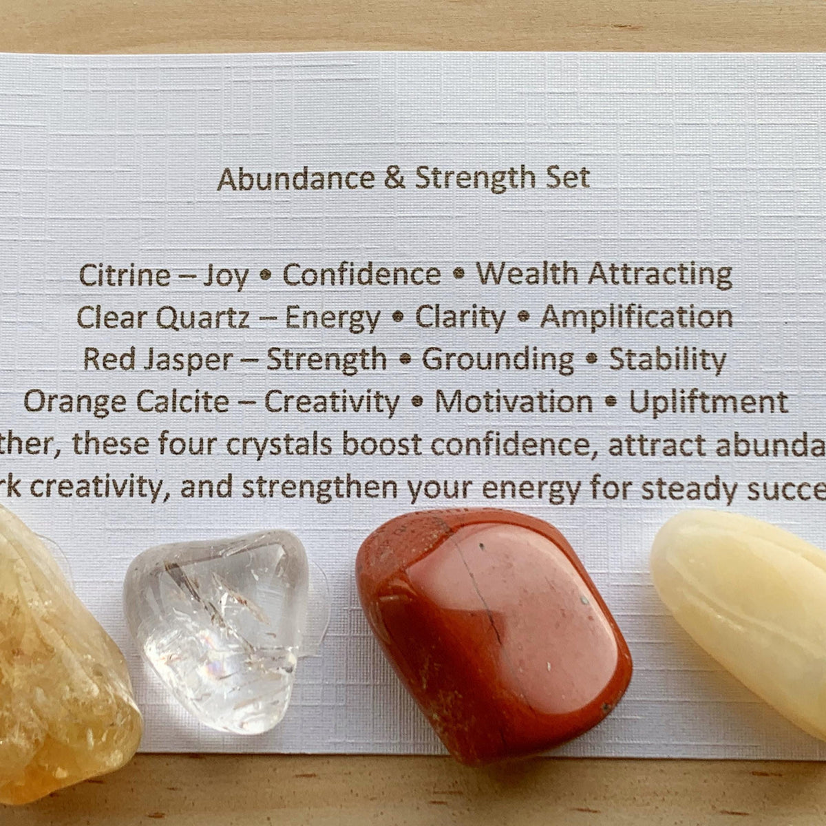 Abundance crystal gift set with citrine