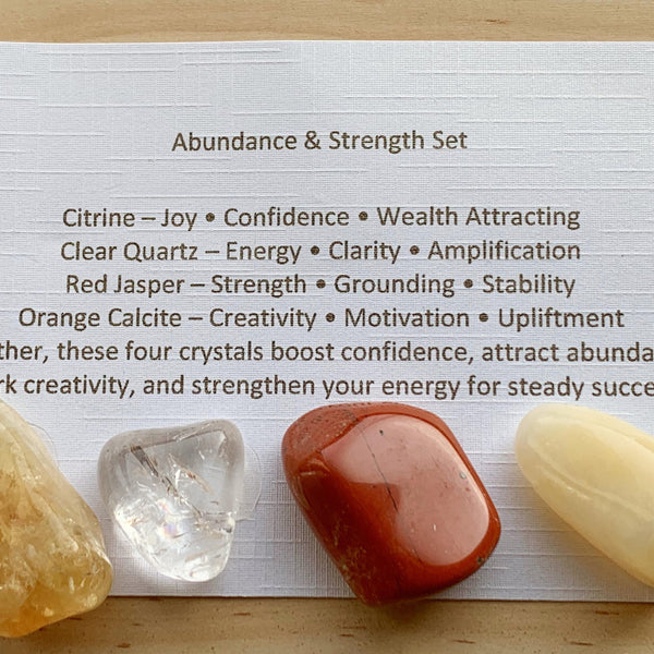 Abundance crystal gift set with citrine