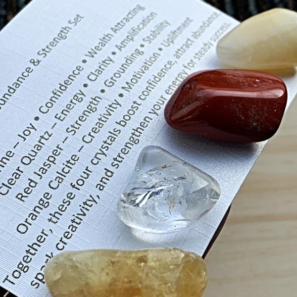 Citrine quartz jasper calcite crystal kit
