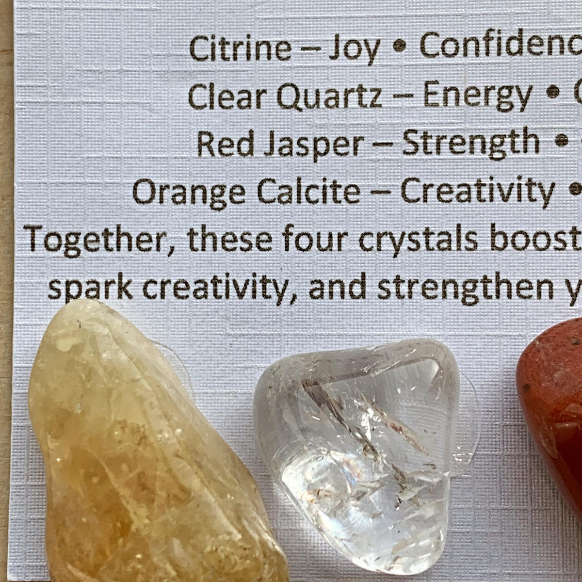 Citrine quartz jasper calcite crystal kit