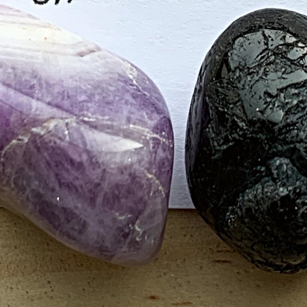 amethyst black tourmaline crystal gift set