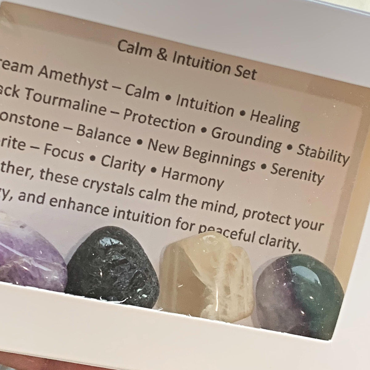 meditation crystal healing gift set