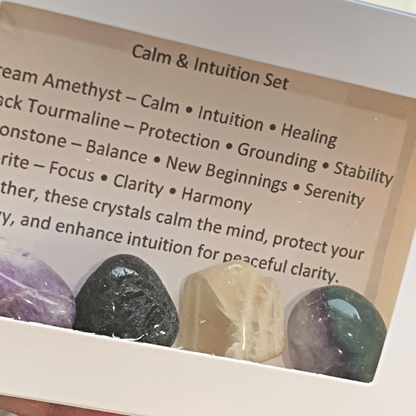 meditation crystal healing gift set