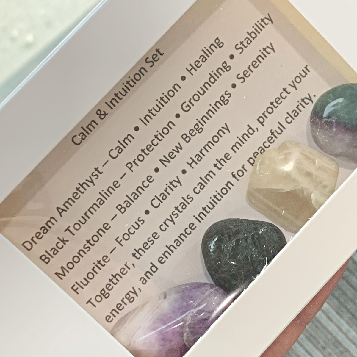 Calm Intuition Crystal Set | Meditation Healing Stones Gift