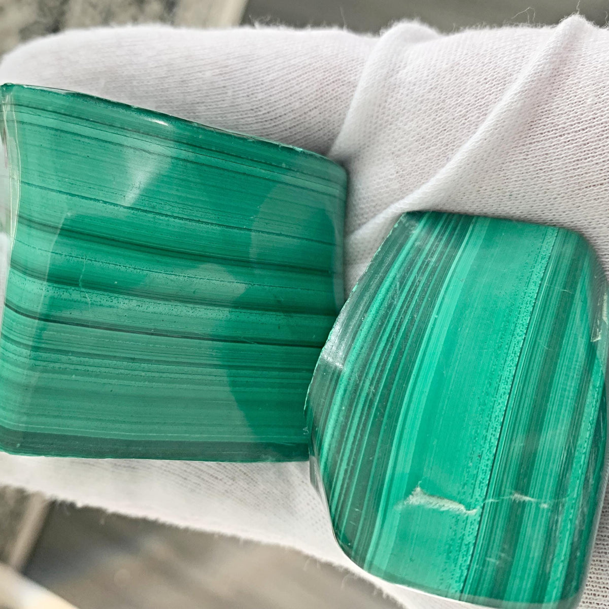 High quality banded malachite stone