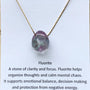 natural fluorite pendant necklace with chain