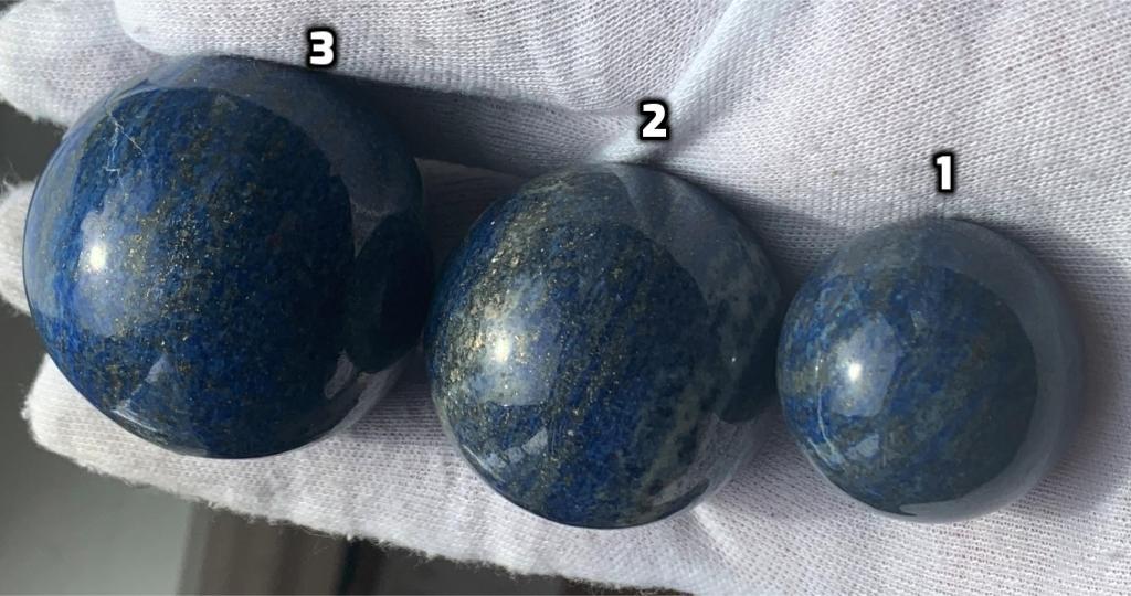 Blue lapis crystal ball polished