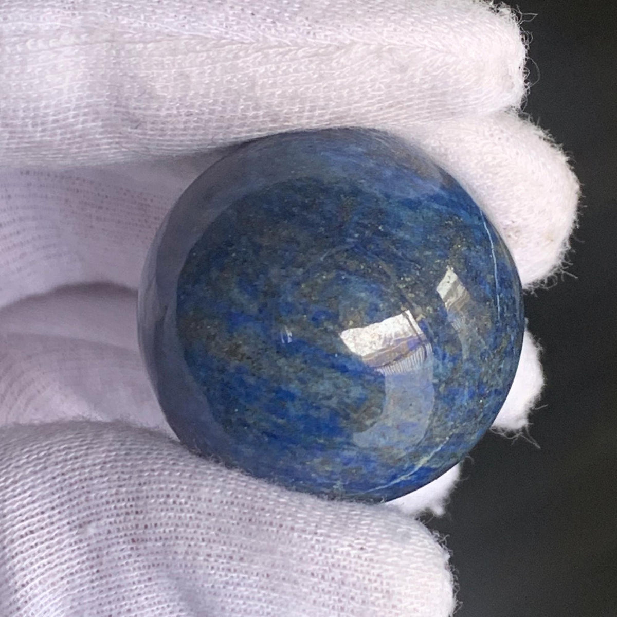 Natural lapis lazuli display sphere