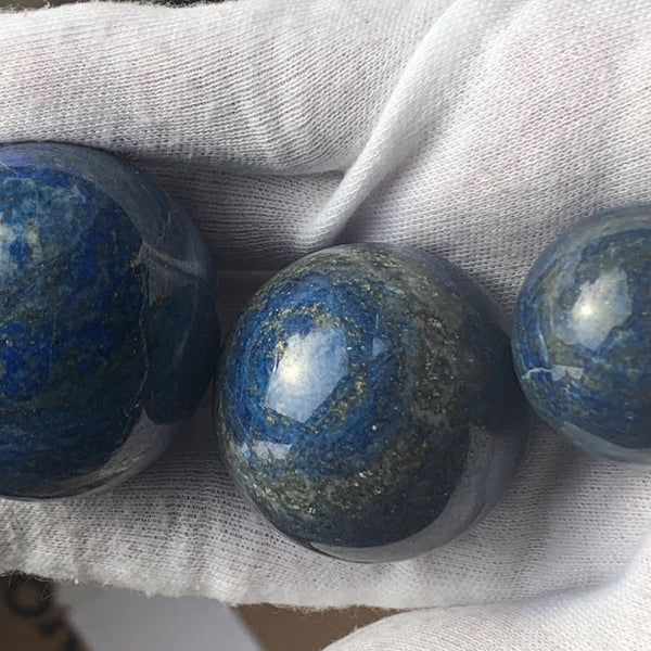 Lapis lazuli sphere three sizes