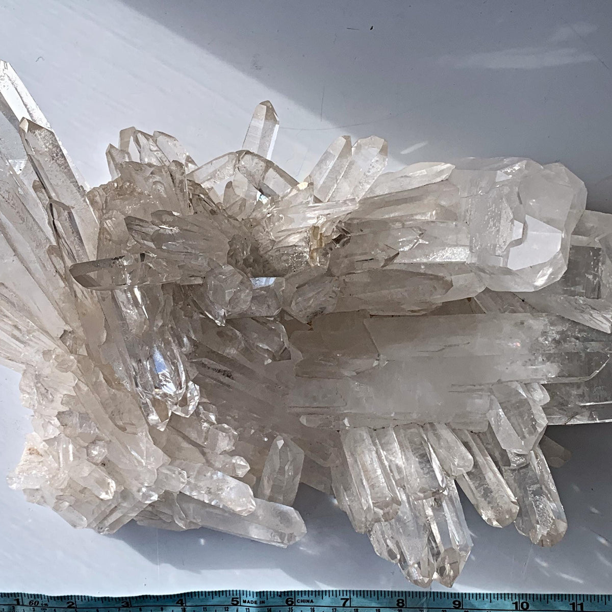 clear quartz statement décor piece
