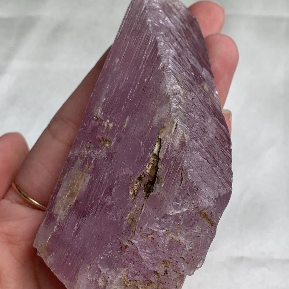 Afghanistan kunzite spodumene crystal specimen 83mm