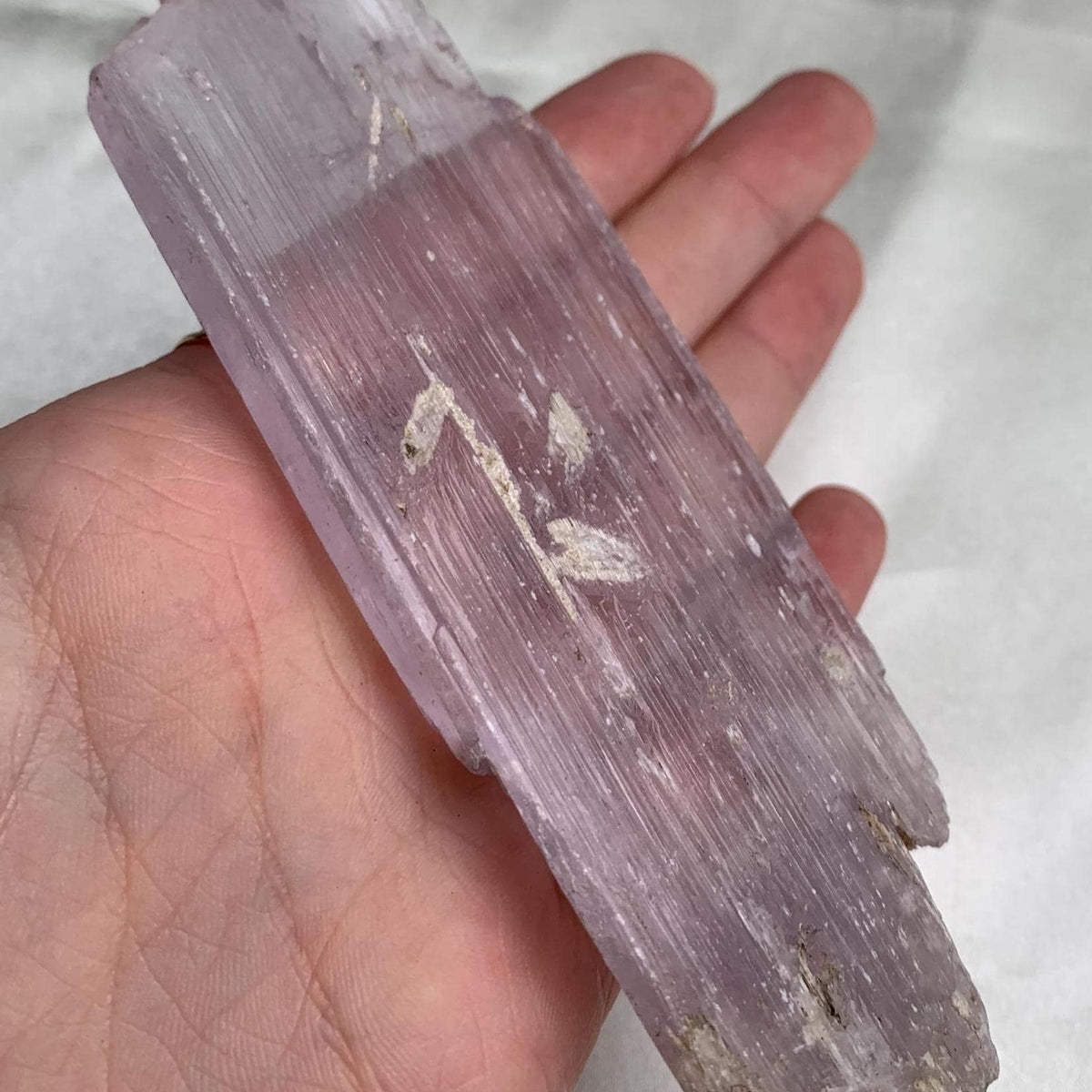 120mm natural kunzite crystal with termination