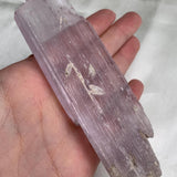 120mm natural kunzite crystal with termination