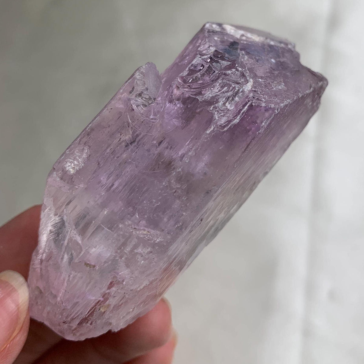 Partially Terminated Kunzite Close View