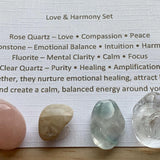 Love crystal gift set with rose quartz