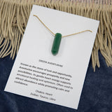 green aventurine crystal necklace
