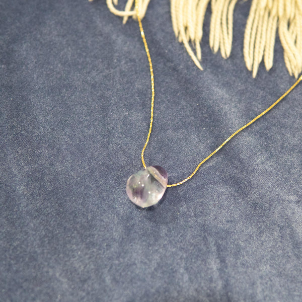 Fluorite Pendant Necklace | Healing Crystal Jewelry with Meaning Card