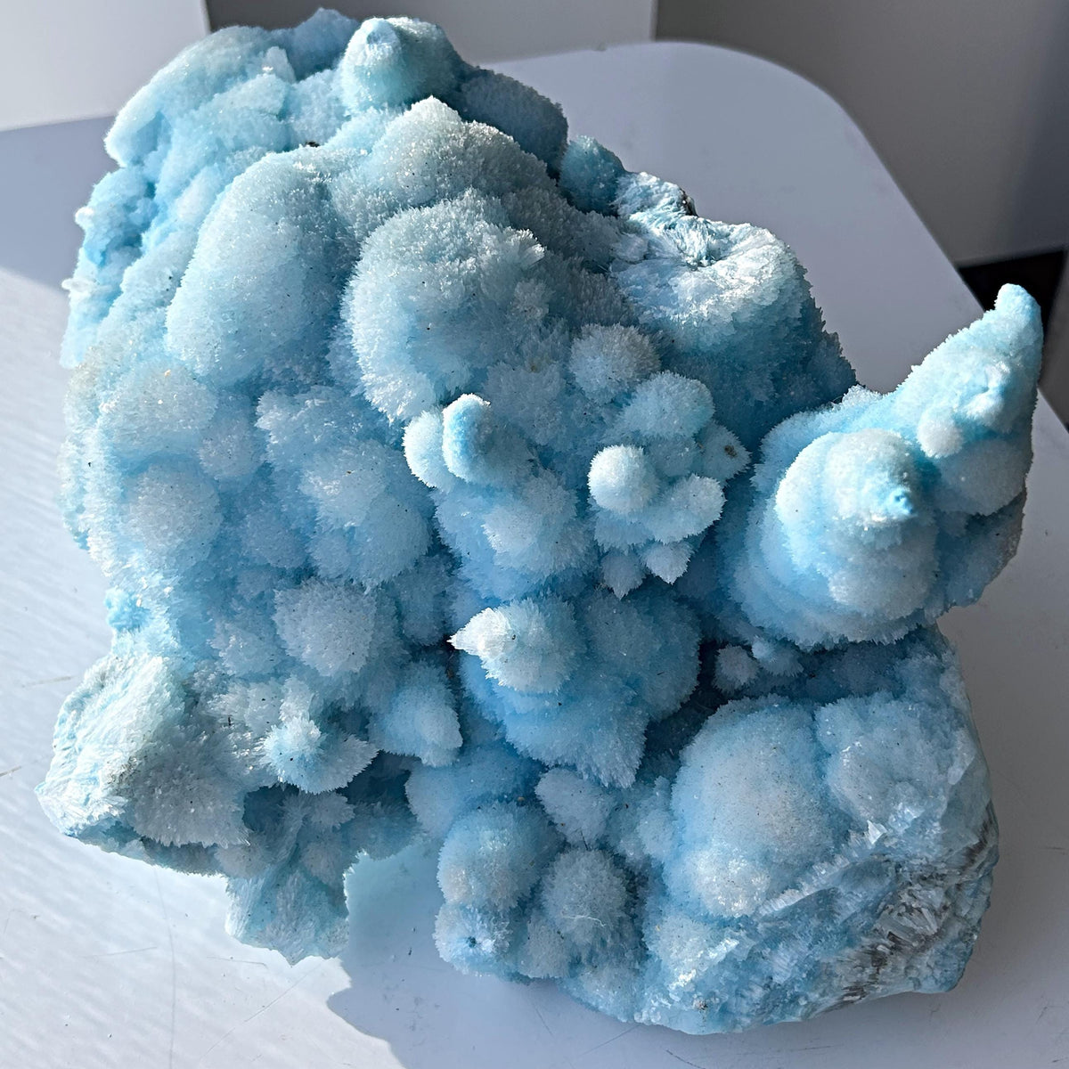 botryoidal blue aragonite crystal large statement decor