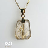 rutilated quartz pendant necklace